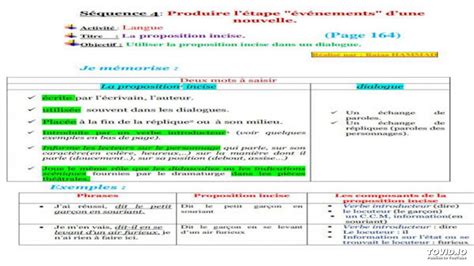 Langue La Proposition Incise P164 Cours Conceptualisation YouTube