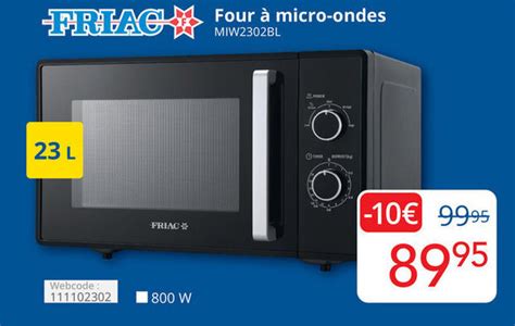 Friac Four Micro Ondes Miw Bl Promotie Bij Eldi