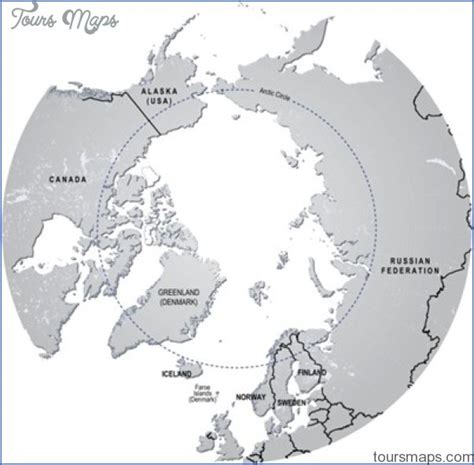 Map Arctic - ToursMaps.com