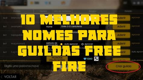 Nomes Para Guilda Ff - 10 MELHORES NOMES PARA GUILDAS DE FREE FIRE, TOP 10 MELHORES NOMES PARA ...