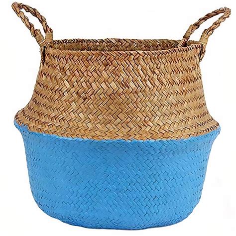 Cache Pot Osier Bleu Jolipot