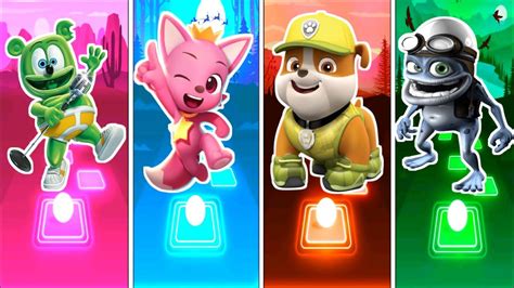 Gummy Bear Pinkfong Hogi Paw Patrol Rubble Crazy Forg Tiles Hop