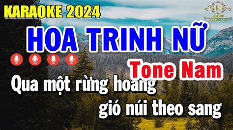 Hoa Trinh Nữ Karaoke Tone Nam F Âm Thanh Nhạc Sống Quá Hay Trọng