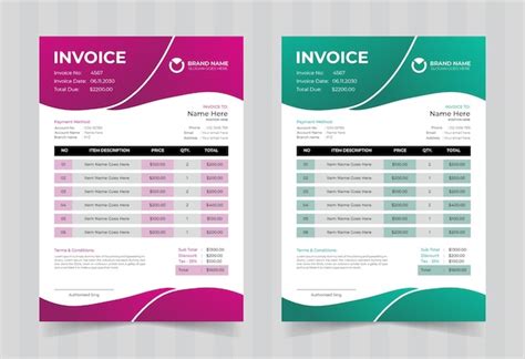 Premium Vector Creative Modern Business Invoice Design Template