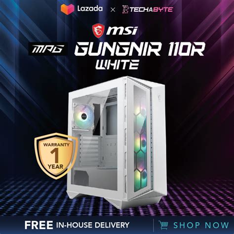 Msi Mpg Gungnir 110r Pc Casing White Lazada Singapore