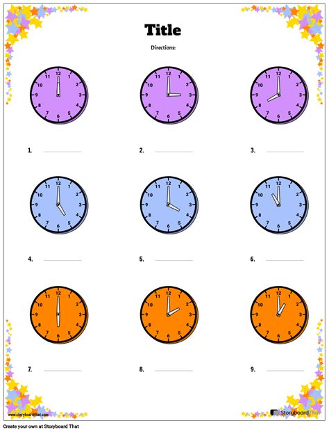 Free Telling Time Worksheets Create Custom Clock Template