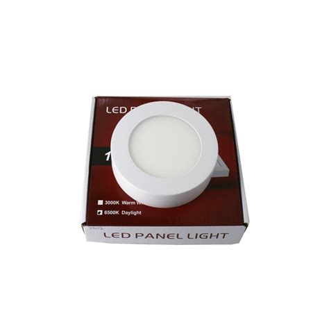 Placa Circular Led Redonda 6W Superficie Natural