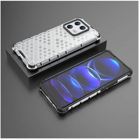 Mobigear Honeycomb Xiaomi 13 Pro Stoßfeste Hardcase Hülle Weiß 11