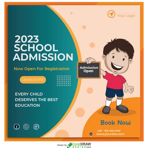 School Admission Open Poster Design In Corel Draw How To Create School ...