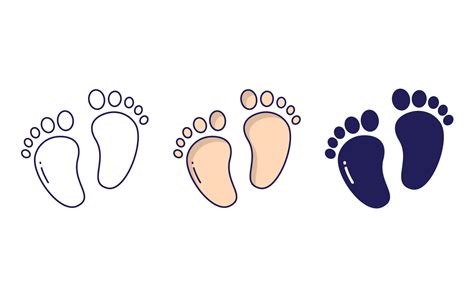 Baby Feet Vector Icon 23210512 Vector Art At Vecteezy