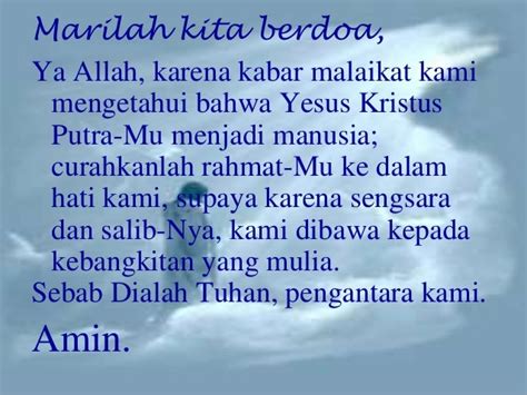 Doa Angelus / Malaikat Tuhan