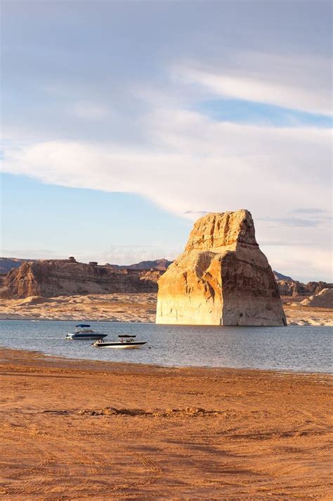 A Beautiful View Of Lone Rock At Lake Powell Utah Stock Image Image