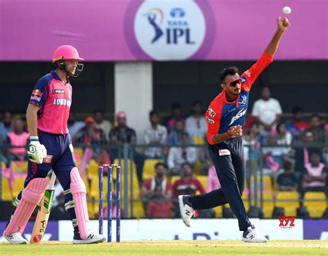 Guwahati Dc Bowler Axar Patel Bowls During The Ipl 2023 Match