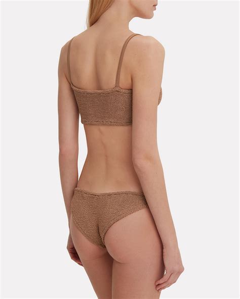 Hunza G Synthetic Gigi Cocoa Bikini In Brown Lyst