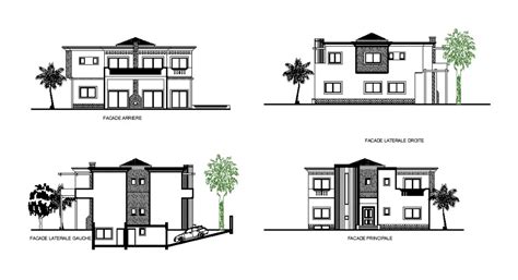 Bungalow Sectional Elevation Detail Presented In This Cad Drawing File