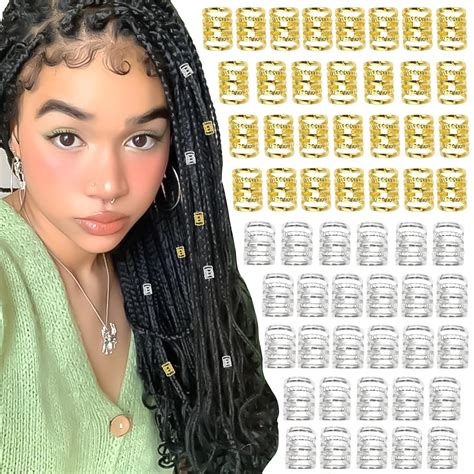 Amazon VENOFEN 100PCS Loc Hair Dreadlock For Braids Gold Silver