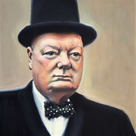 KREA AI - Oil Painting of Winston Churchill, Portrait, 4K