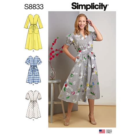 Simplicity 8833 Misses Miss Petite Pullover Dress