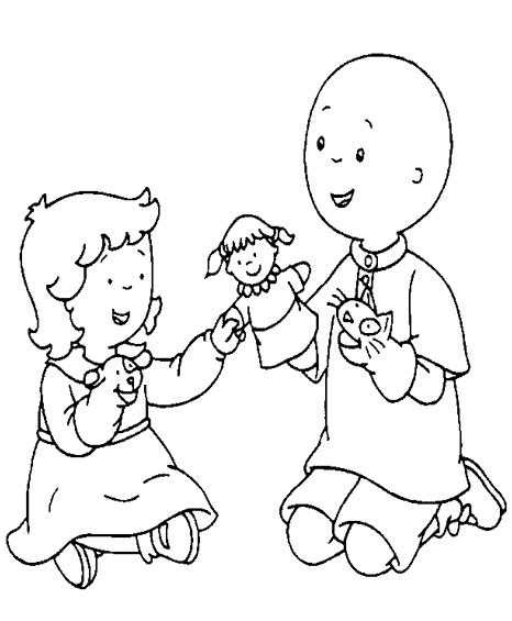 Dibujo De Caillou Para Colorear Y Pintar