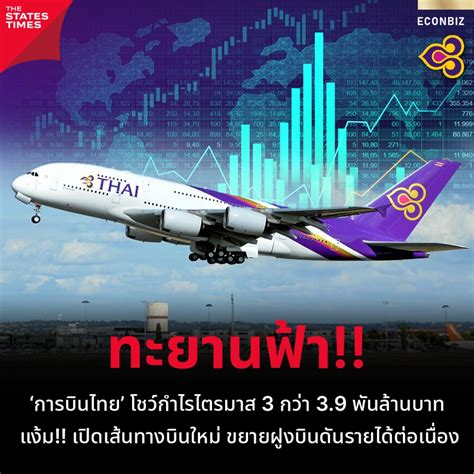 การบินไทย โชว์กำไรไตรมาส 3 กว่า 39 พันล้านบาท แง้ม เปิดเส้นทางบิน