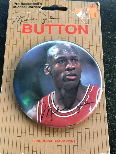 Vintage NBA Chicago Bulls Michael Jordan Button Etsy Michael Jordan