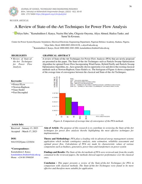 Pdf A Review Of State Of The Art Techniques For Power Flow Analysisa