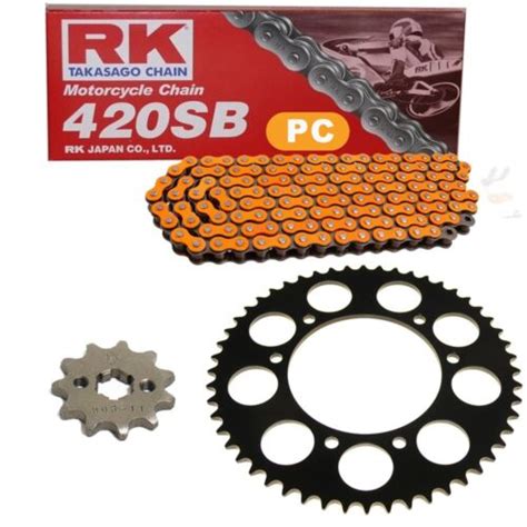 Kit Chaîne Derbi Senda 50 Enduro R DRD Pro 07 13 Chaîne RK PC 420 Sb