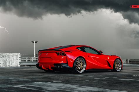 Ferrari 812 Superfast Red On Polished Champagne ANRKY RS1 Aftermarket