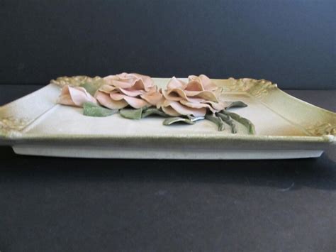 Rose Tray Decorative Trays Decorative Raised Rose Tray Etsy