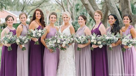 Bright Purple Bridesmaid Dresses