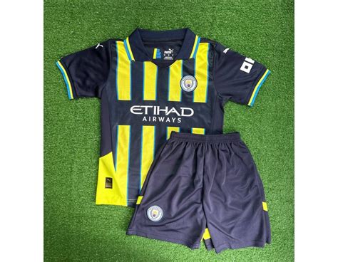 Conjunto Infantil Manchester City Away Ii Fortal Importadora