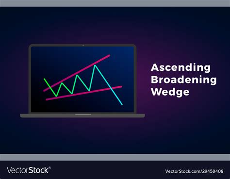 Ascending broadening wedge pattern formation Vector Image