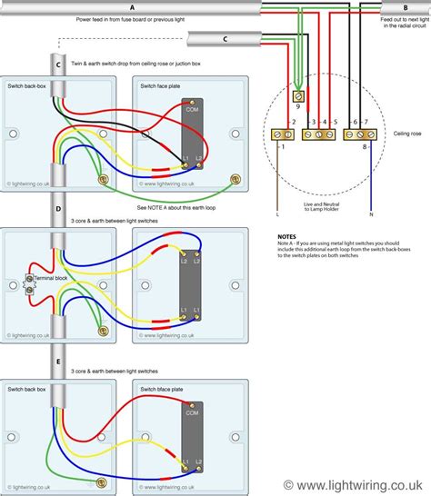 Uk Light Switch Wiring Colours