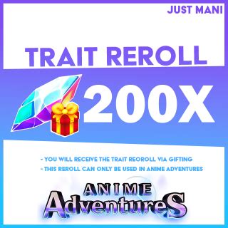 Anime Adventures Trait Reroll Game Items Gameflip