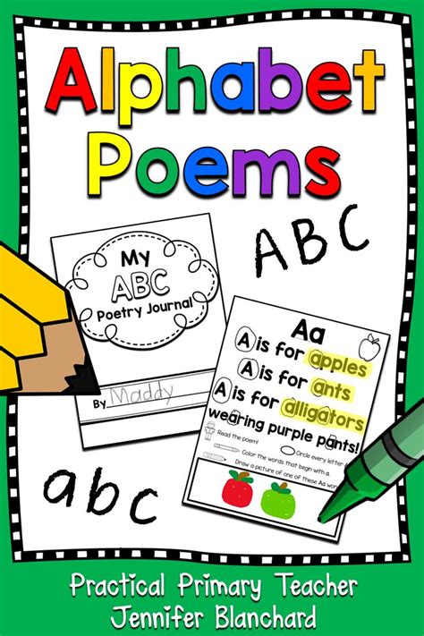 Alphabet Poetry Journal With Poems And Activities For Each Letter To