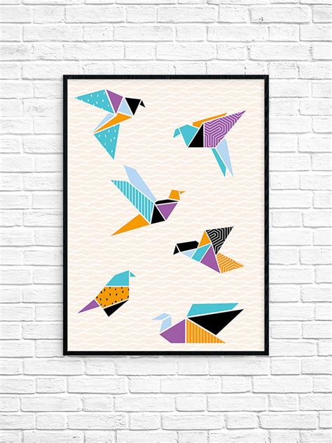 Origami cranes wall art – Make and Tell