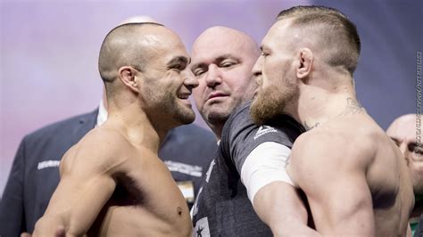 Eddie Alvarez vs. Conor McGregor UFC 205 weigh-in staredown - MMA Fighting