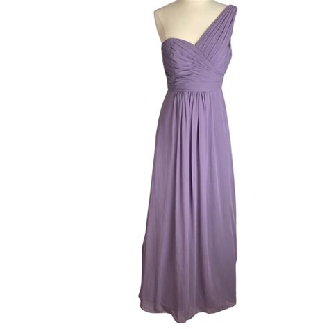 Bill Levkoff Dresses Bill Levkoff Purple One Shoulder Bridesmaid