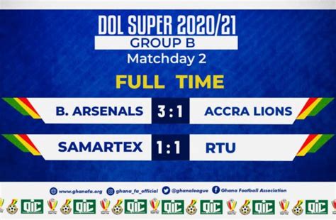 Division One League Super Cup Samartex Hold Giants Rtu Ghana