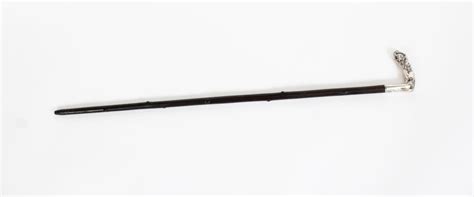 Antique Art Nouveau Reclining Nude Woman Walking Cane Stick Silver Handle At Stdibs