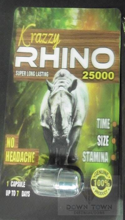 Rhino Krazzy Dietary Supplements – Down Town Distro.