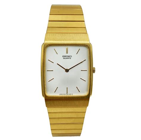 Seiko Gold Tone Stainless Steel Quartz Unisex Watch For Sale at 1stDibs | seiko quartz watch ...