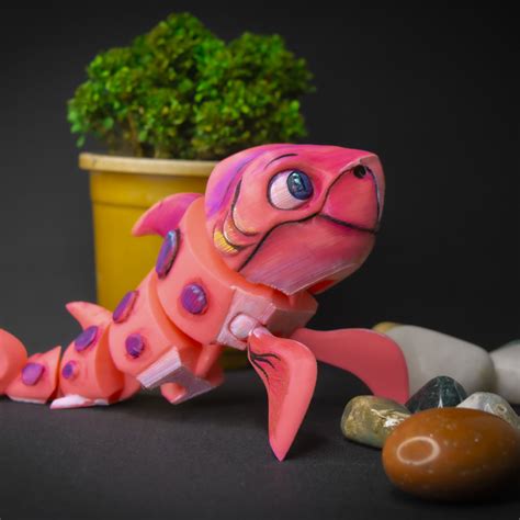 3D Printable Adorable Baby Shark Articulated by ArtFlex