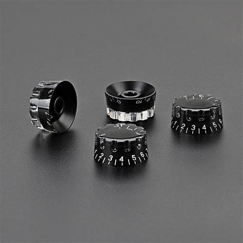 4pcs Tone Volume Speed Control Knob Number Display For Lp Electric