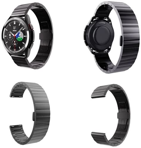 Wigento Samsung Galaxy Watch 4 Classic 42mm 46mm Deluxe Stahl Ersatz