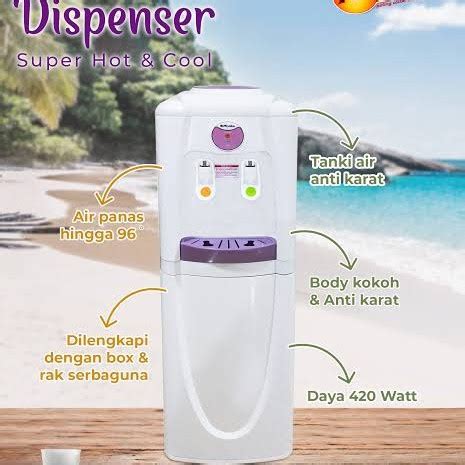Jual Dispenser Miyako Tinggi Galon Atas WD 38 SPC Super Hot Cool Kab Tangerang Elco