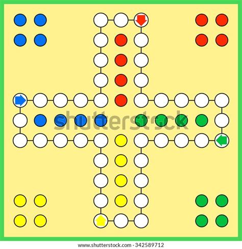 Ludo Board Game Stock Vector (Royalty Free) 342589712