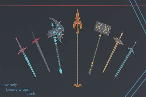 Low Poly Melee Weapon Pack D Unity Asset Store