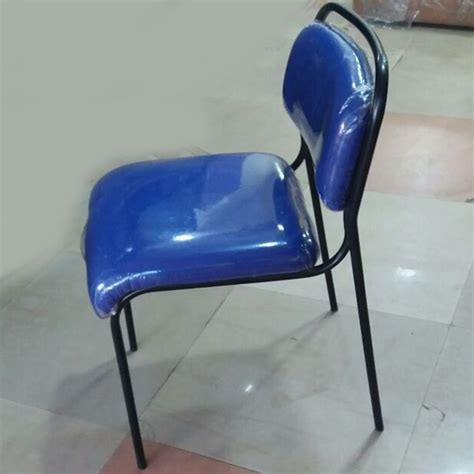 Blue And Black Iron And Rexine Armless Restaurant Chair At Rs 2300 In