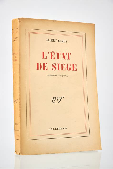 L Tat De Si Ge Par Camus Albert Couverture Souple Signed By